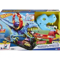 Hot Wheels City Challenge Of The T-rex Car Bleu Enfants