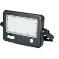 V-TAC Projecteur solaire noir - Twin-Pad détachable - IP65 - 10W - 1100 lumens - 4000K