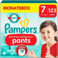 Pampers Premium Protection Pants (Taille 7, Pack mensuel, 123 pcs)