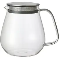 Usorteret en acier inoxydable Unia One Touch Teapot 720 millilitre (24,35 fl. Oz.) - theiere en verre resistante a la chaleur avec passoire en acier