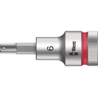 Wera 8740 C HF Douille à embout Zyklop à emmanchement 1/2" avec fonction de retenue, 6 x 60 mm