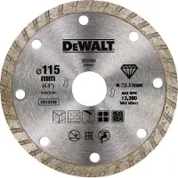 DeWalt Disques diamantés Turbo - - 125mm Ø - Segments diamantés frittés - Coupe à sec