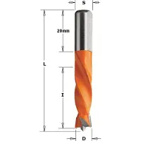 Cmt 306.030.21 Percette de cheville en carbure massif 3 mm (1/8 de pouce) Diamtre 8x20 mm Rotation de main droite