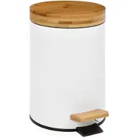 Andrea house Poubelle De Salle De Bain En Bambou 3l 17x26 Cm