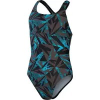 Speedo Hyper Boom Allover Medalist Swimsuit Gris 5-6 Years Fille