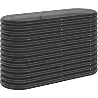vidaXL Lit surélevé de jardin Acier galvanisé Anthracite