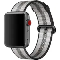 Apple Watch Bracelet de Montre en Nylon Tiss? Ray? 42 mm Noir