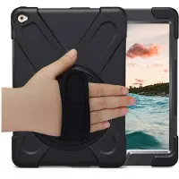 Casecentive Handstrap Hardcase met handvat iPad Pro 10.5 / Air 10.5 (2019) zwart (8944688062429), Bandoulière pour smartphone, Noir