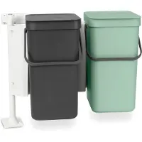 Brabantia Sort Go Poubelle 2 x 12 L Dark Grey Jade Green