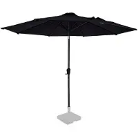 Vonroc Parasol Recanati Ø300cm - Parasol Haute Qualité Premium | Anthracite/Noir