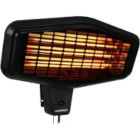 Vonroc Chauffage de terrasse atmosphérique - - Amiata 2200W - Lampe infrarouge puissante - 3 niveaux de chaleur - Pour montage mural - noir