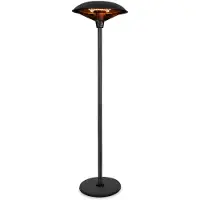 Vonroc Chauffage de terrasse Eolo 2000W - Sur pied - Chaleur périphérique à 360 | Lampe infrarouge