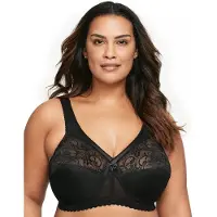 Glamorise Femme Magiclift Grand #1000 Soutien gorge de maintien sans armature, Noir, 115C EU