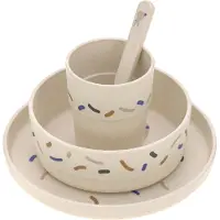 Lassig BABIES Set de vaisselle PP/Cellulose Little Mateys bleu royal