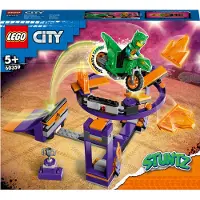 LEGO City Stuntz 60359 Challenge de la chute 2en1 Action Set avec jouet moto dinosaure automoteur et Stunt Rider, cadeau d'anniversaire pour enfants, garçons, filles à partir de 5 ans