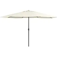 vidaXL Parasol avec mât métallique 400 cm blanc sable