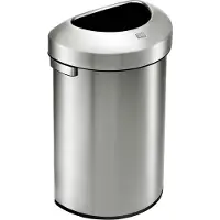 EKO - Urban poubelle semi-circulaire 80 litres - Stainless steel - Matt stainless steel