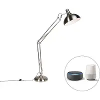 QAZQA Lampadaire intelligent en acier avec Wi-Fi A60 - Hobby