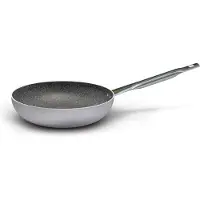 Ballarini Poêle à frire professionnelle très évasée avec, Poêle + casserole, Gris