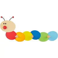 Bieco 23-021947 - Porte Manteau Bébé Ou Enfant Caterpillar, Du Bois