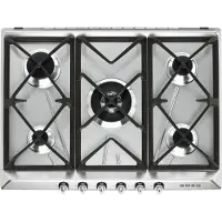 Smeg Victoria SR975XGH plaque Acier inoxydable Intégré 68.5 cm Gaz 5 zone(s)