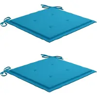 vidaXL Coussins De Chaise De Jardin Lot De 2 Bleu 50x50x3 Cm