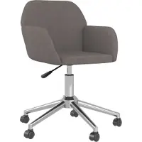 vidaXL Chaise pivotante de bureau Gris foncé Tissu