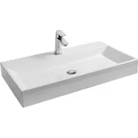 Ravak Lavabo pour meuble Lavabo classique Marbre naturel blanc 800 x 140 x 450 mm XJO01280000