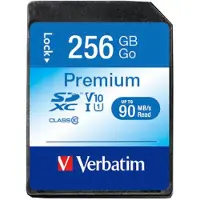 Verbatim Premium Micro Sd Class 10 256gb Memory Card Bleu,Noir