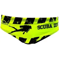 Turbo Scuba Diver Swimming Brief Jaune M Homme
