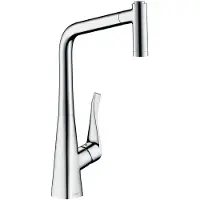 Hansgrohe Metris M71 Mitigeur monocommandé pour cuisine, ComfortZone320, EcoSmart, extractible, 2je