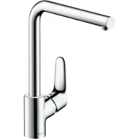 Hansgrohe robinet de cuisine monocommande Focus M41, hauteur 280 mm, technologie EcoSmart, 1 jet, finition chrome