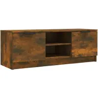 vidaXL Armoire TV chêne fumé 102x35x36,5 cm Bois composite