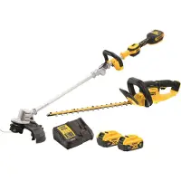 DeWalt DCMST561HT 18V Li-ion Taille-haie Sans Fil (DCMHT563N) + Coupe-bordure À Batterie (DCMST561N) - Set (2x 5.0Ah)