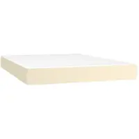 vidaXL Matelas à poches, crème, 140X190X20 Cm, cuir artificiel Lumarko
