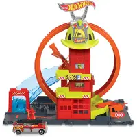 Hot Wheels MATTEL HW City Coffret caserne de pompiers HKX41
