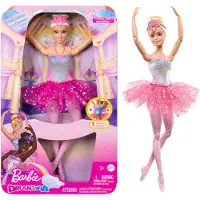 Barbie Dreamtopia Doll Lights Lights Posable Ballerina avec 5 clairages claircisse