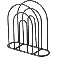Boltze Serviettenhalter Ronia Serviettenspender Eisen schwarz, pulverbeschichtet (1x)