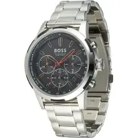 HUGO BOSS pour homme. 1514032 Montre analogique Solgrade noir (OSFA), Casuel, Bracelet, Acier inoxidable