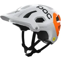 POC - Casque de VTT - Tectal Race Mips Nfc Hydrogen White/Fluorescent Orange Avip - Taille 55-58 cm - Blanc