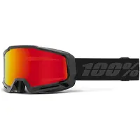 100% Okan Hiper Ski Goggles Noir Mirror Red Lens/CAT3