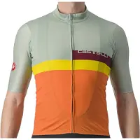 Castelli A Blocco Short Sleeve Jersey Vert,Orange M Homme