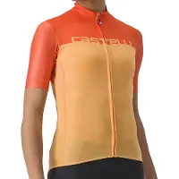 Castelli Velocissima Short Sleeve Jersey Orange XL Femme