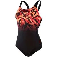 Speedo Hyperboom Placement Muscleback Eco Endurance+ Swimsuit Noir UK 34 Femme