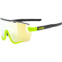 Uvex Sportstyle 236 Set Mirrored Sunglasses Noir Mirror Yellow/CAT2 + Clear/CAT0