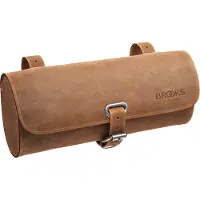 Brooks Challenge Leather Saddle Bag - dark tan