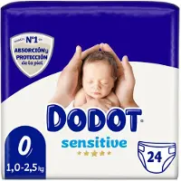 Dodot Pack 24 Couches Sensitive Taille 0 (De 1 Kg À 2,5 Kg)