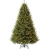 Evergreen Sapin de Noël artificiel Richmond Sapin avec LED Vert 228 cm