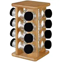 Five Bamboo Rotating Vases 16 Units Marron
