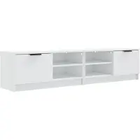 vidaXL Armoires TV 2 pcs. Blanc brillant 80x35x36,5 cm Bois composite